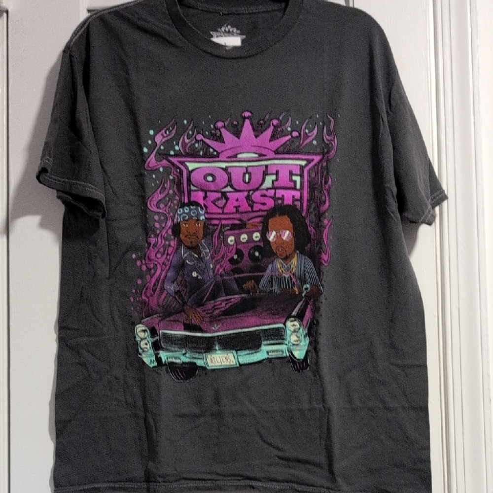 Outkast Graphic Tee - Dark Grey & Purple T-Shirt